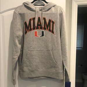 Fanatics Gray Miami Logo Hoodie